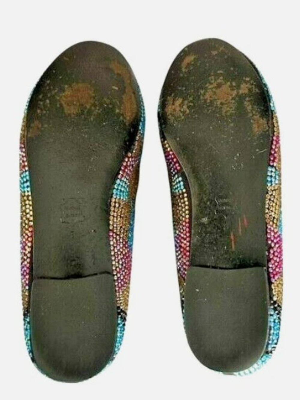 Steve Madden Women's Leather Loafer Concord Multicolor Rhinestone Flats Size 8 - Picture 7 of 9